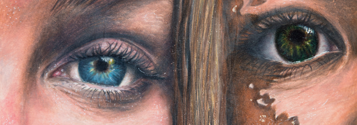 Abstract color pencil artwork by Alexis Estrada.